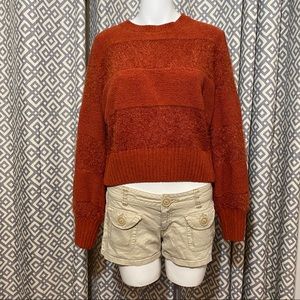 🔥5 For $25 HIPPIE ROSE Burnt Orange Sweater